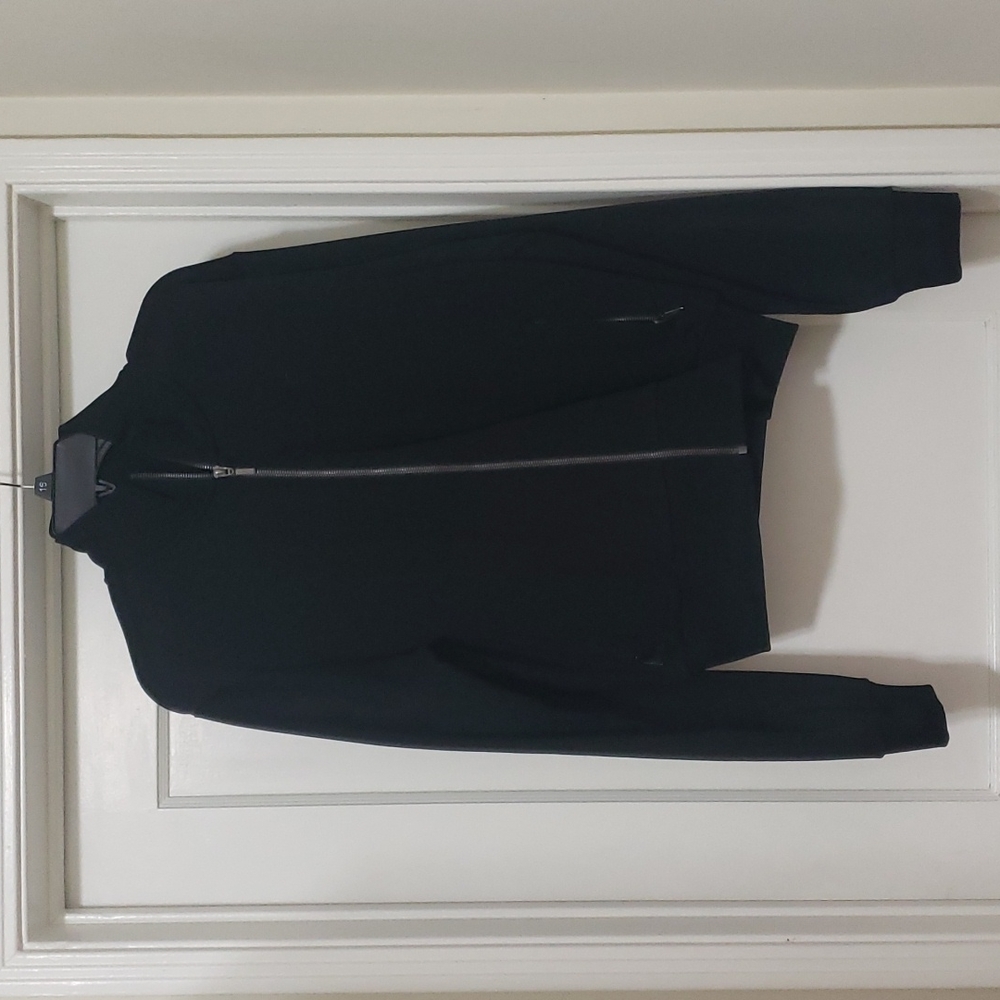 NWOT Zyia Black French Terry Zipper Jacket
